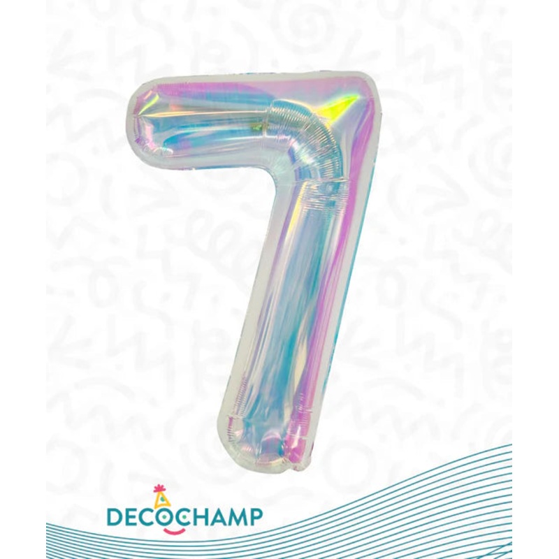 Deco Number 7 Iridescent 32254