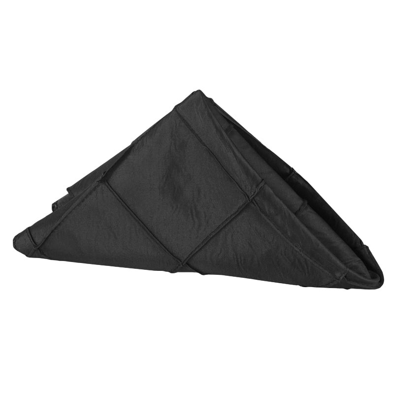 Pintuck Napkin 20"x20" - Black