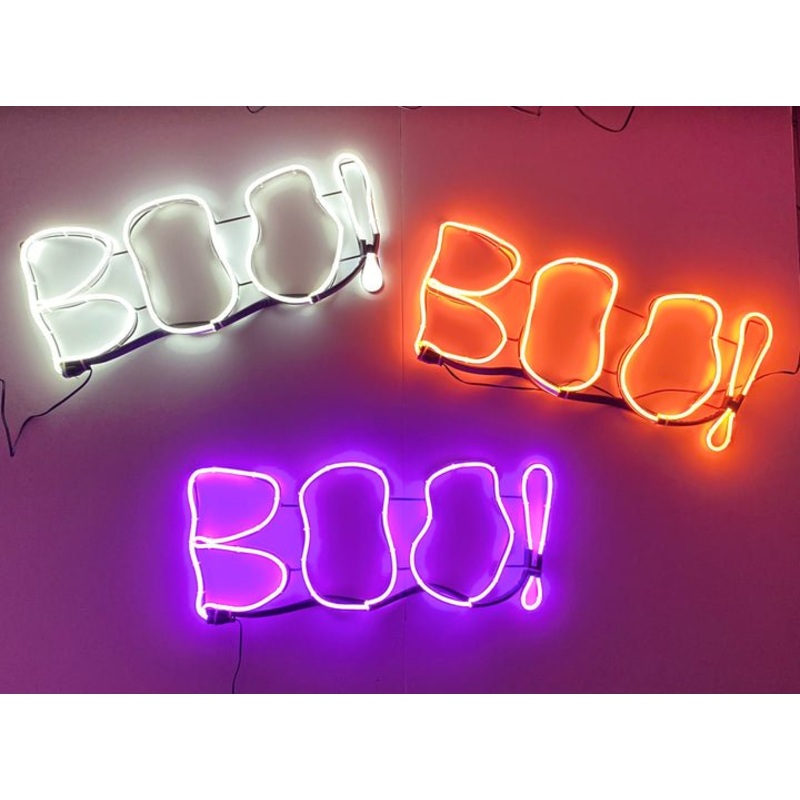 17in Boo LED Sign Assorted Colors | 1 ct