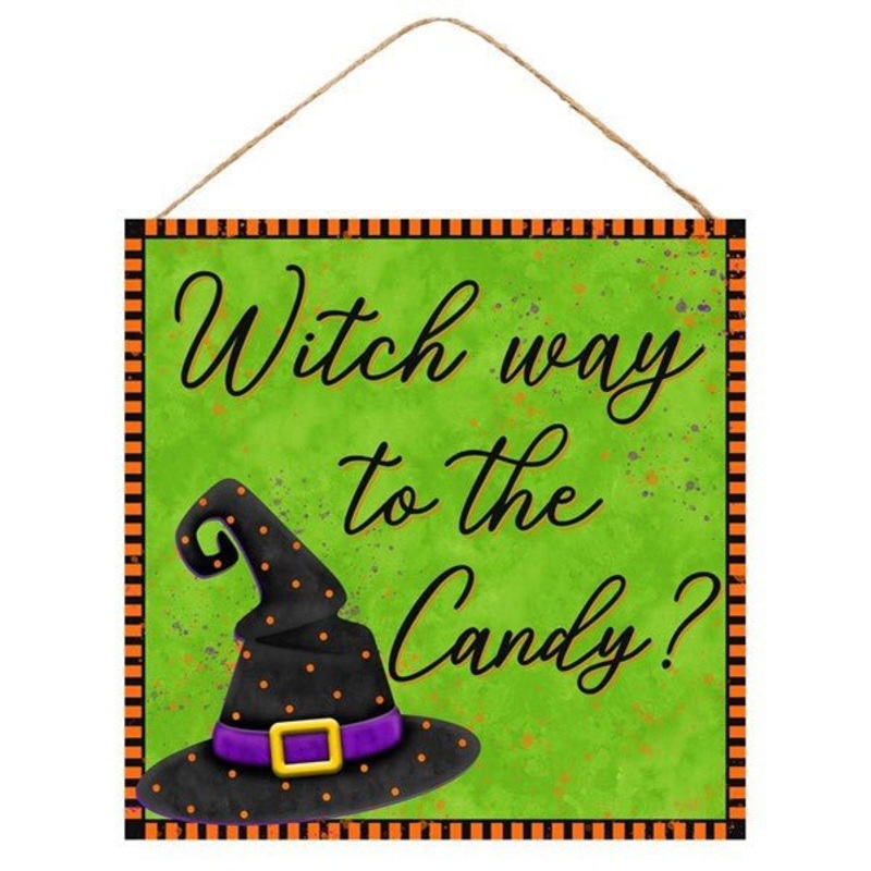 10" Witch Way to the Candy Sign