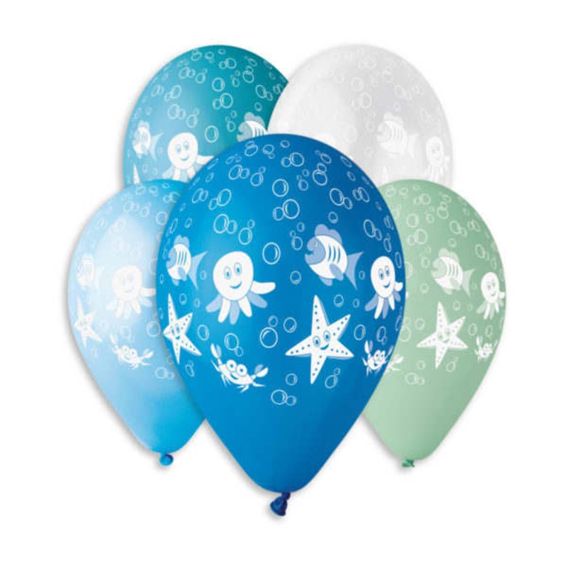 Under The Sea Printed 12 Latex Balloons (50 count)
