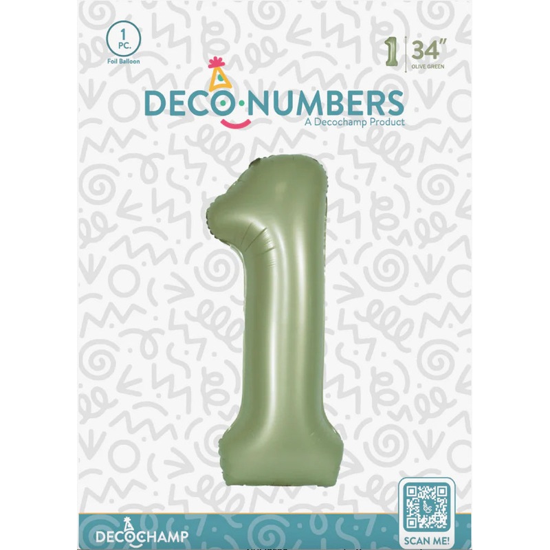 1 DecoNumber Olive Green 32106 - 34 in