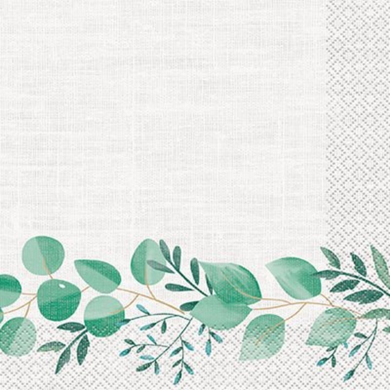 Fresh Greens Botanical Lunch Napkins | 16ct