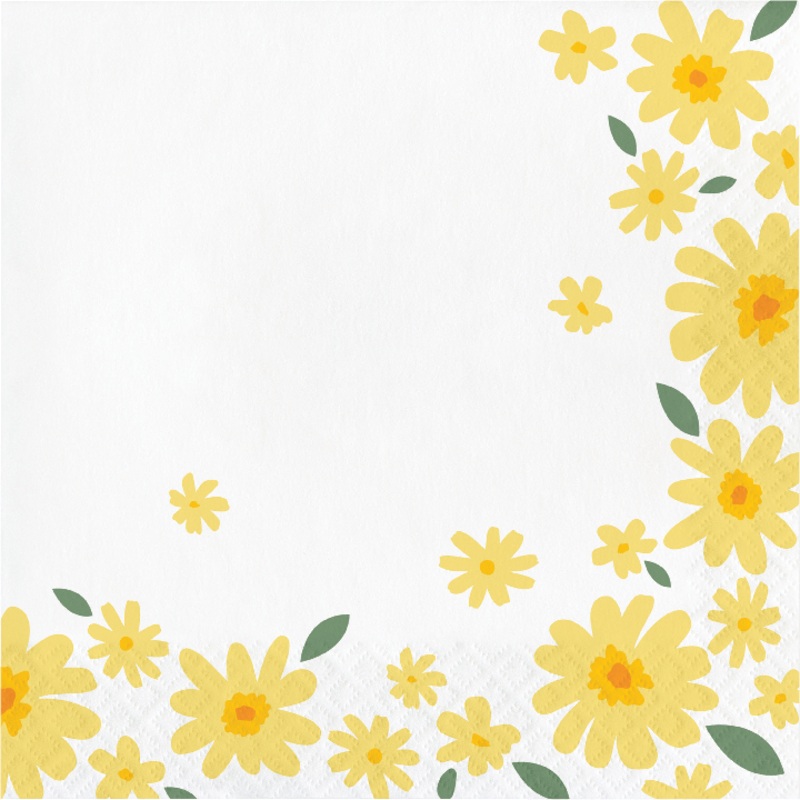Sweet Daisy Paper Lunch Napkins | 16 ct