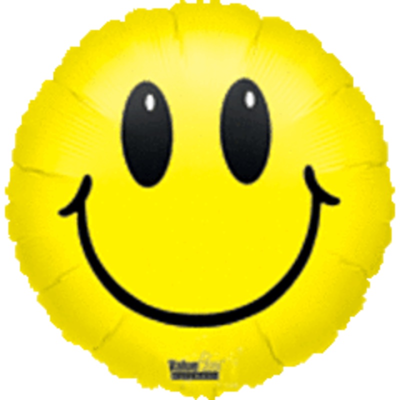#209 Smiley Face 18in Printed Mylar