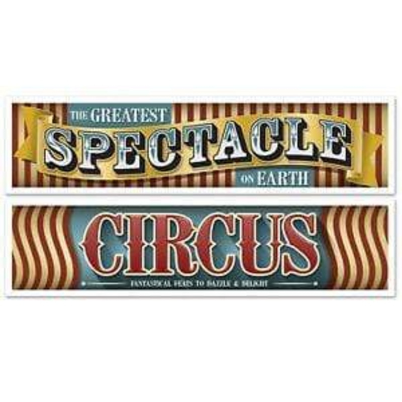 Vintage Circus Banners (2 count)