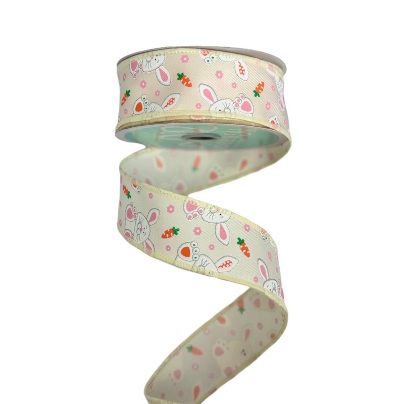 1.5" Playful Bunny Ribbon - 10yds