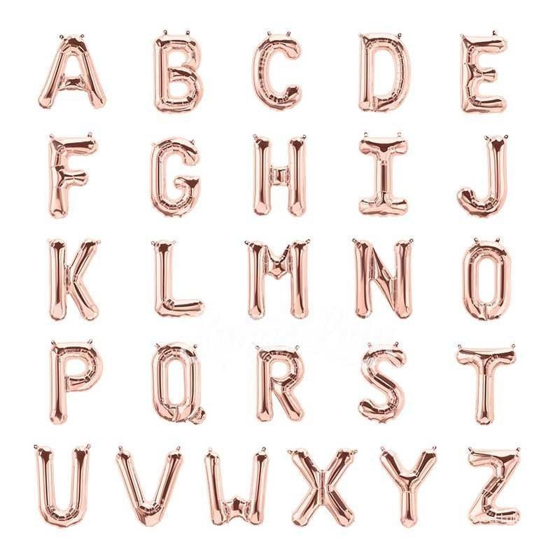 34" Rose Gold Letters A