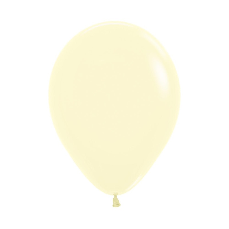 11" Sempertex Latex Balloon Pack, Pastel Matte Yellow | 100 ct