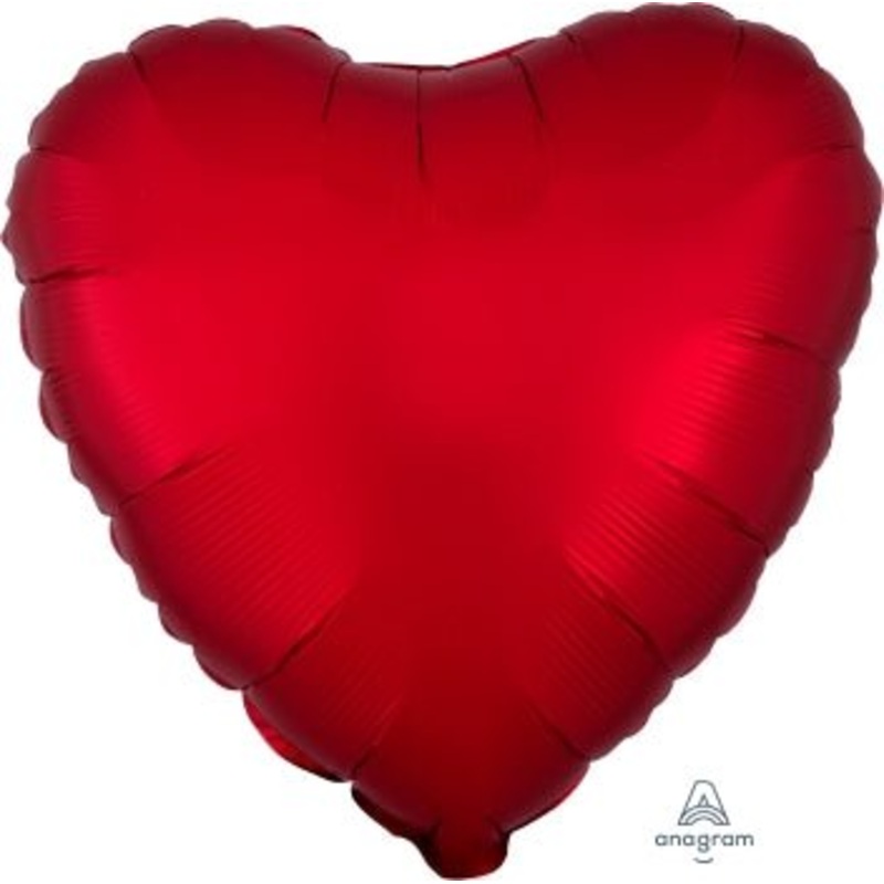 Sangria Satin Luxe Heart Balloon 18" | 1ct