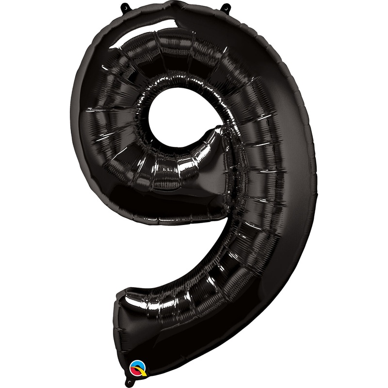 42" Number 9 Black