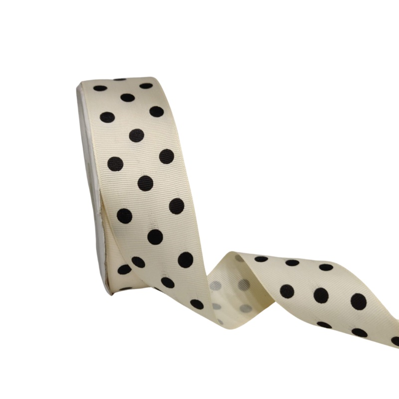 ARIA DOTS | CREAM WITH BLACK | 38MM | 45MTR
