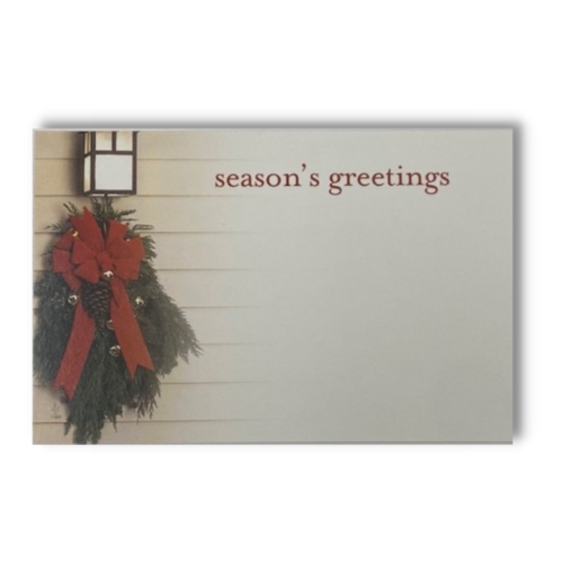 Season's Greeting Wreath Enclosure Cards | 50 Count | Clearance - While Supplies Last