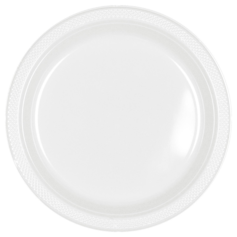 White Plastic Plates 25 (20 count)