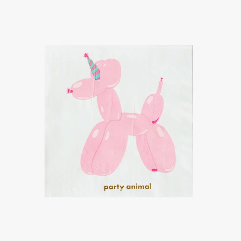 Party Animal Balloon Dog Napkins