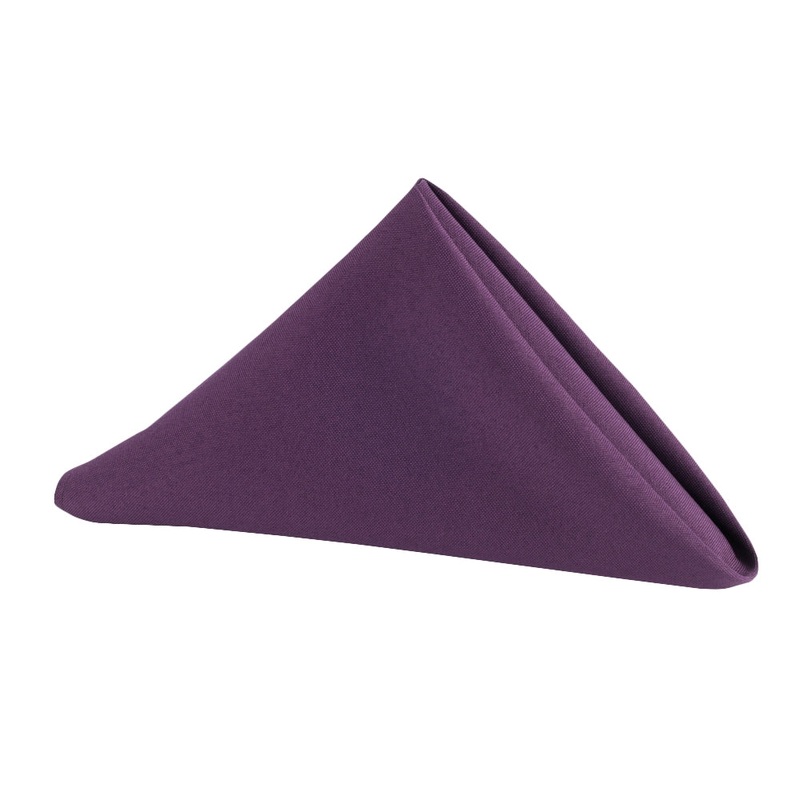 Premium Polyester Napkin 20"x20" - Eggplant/Plum