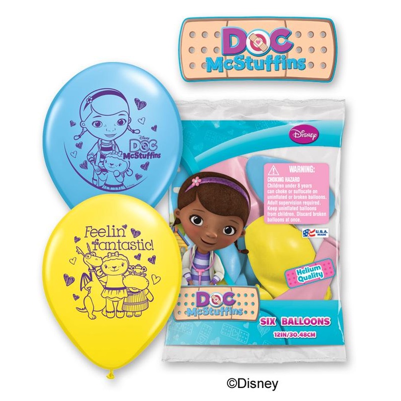 12 Doc McStuffins Latex Balloons 6 Count