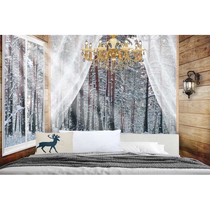 Kate Winter Room Backdrop Snow for Photography 5x3ft - newborns and babies Microfiber (Printed)