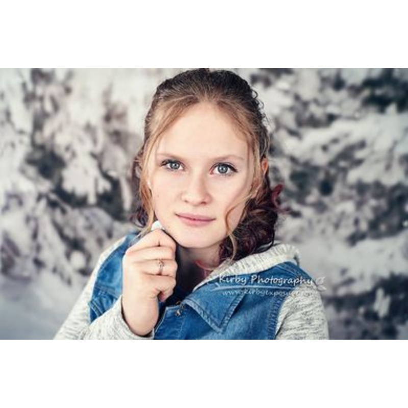 Kate Winter Forest Snow Backdrop Designed by Arica Kirby 5x3ft - newborns and babies Microfiber (Printed)