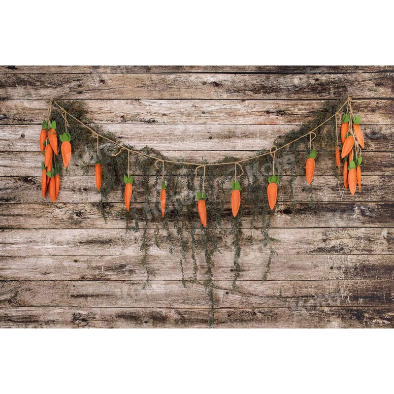 Kate Wood Vine With Carrot Retro Backdrop for Photography 5x3ft - newborns and babies Microfiber (Printed)