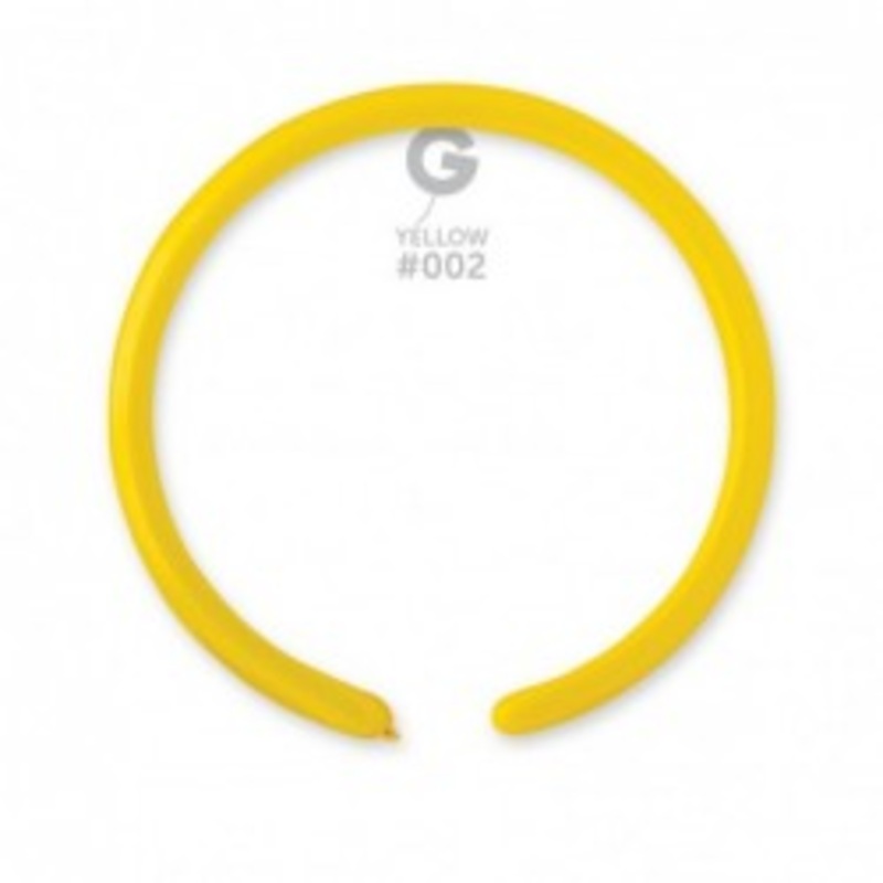 Solid Balloon Yellow D2 (160)-003 | 50 balloons per package of 1'' each