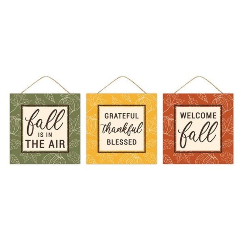 10" Fall Glitter Sign - Asst. Fall is in the Air