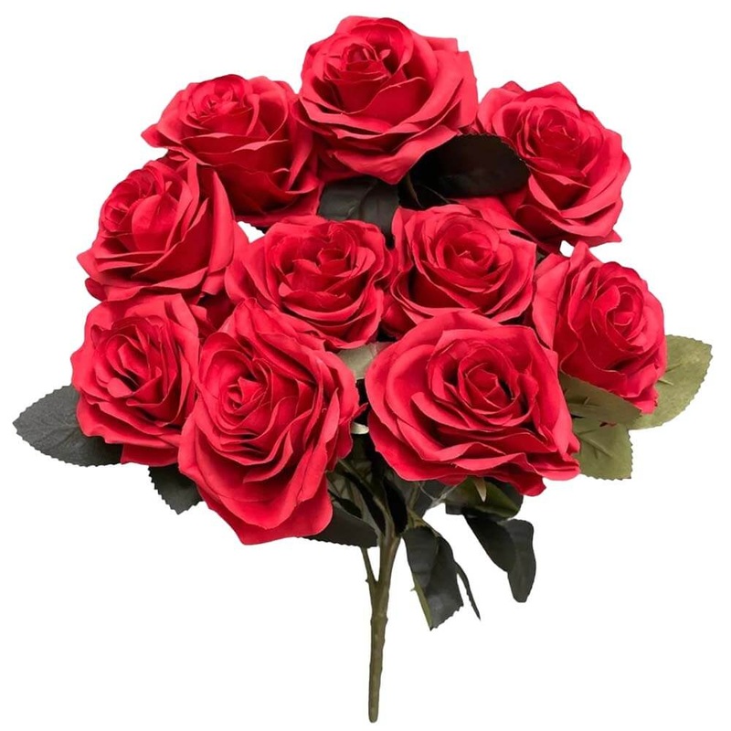 18 Open Rose Bush - Red (1 Bouquet)