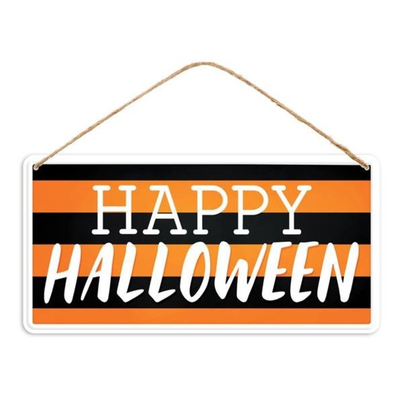 12" Tin Happy Halloween Sign