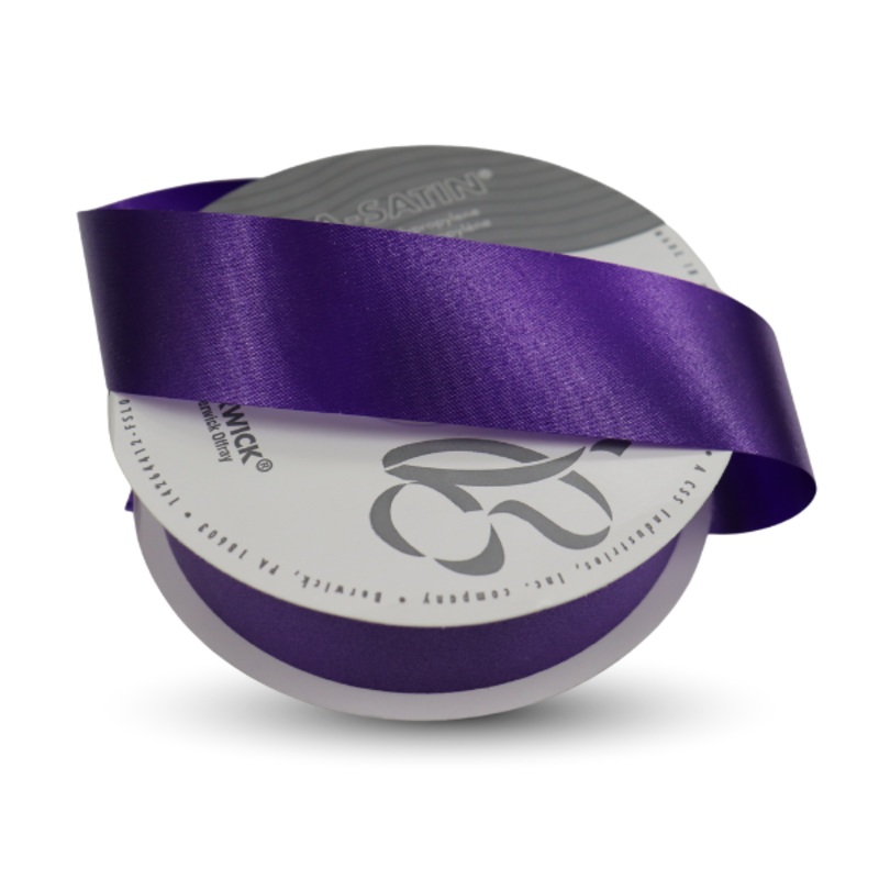 #9 Offray Flora Satin Craft Ribbon - 1 7/16" Wide  x 100 Yards Long | 1 Spool Purple