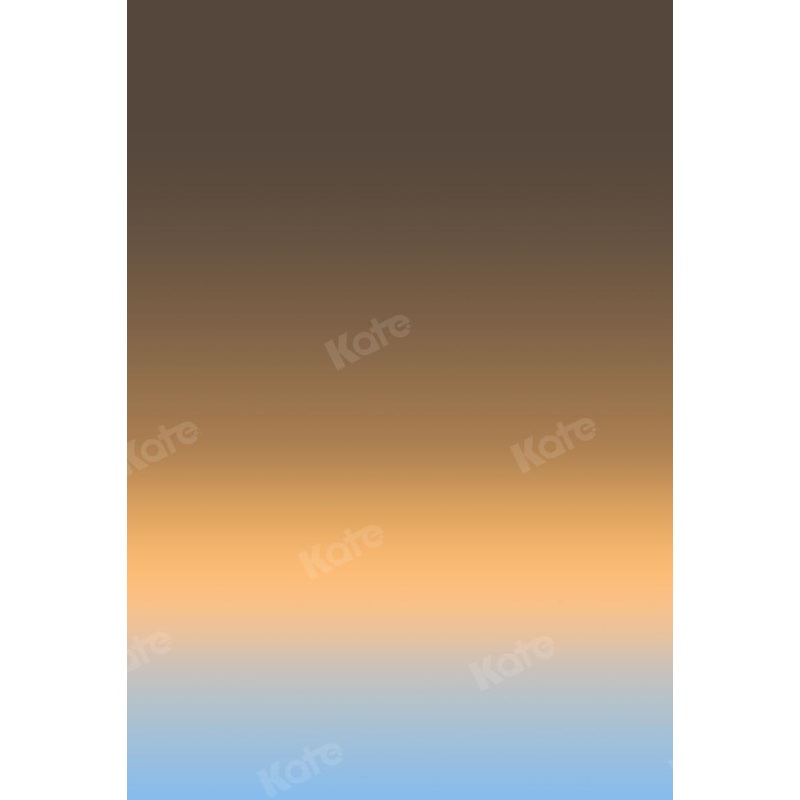 Kate Abstract Gradient Brown to Blue Backdrop Designed by Kate Image 3x5ft(1x1.5m) Microfiber (Printed)