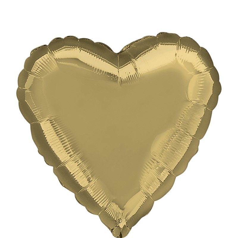White Gold Heart Balloon, 18" | 1 ct