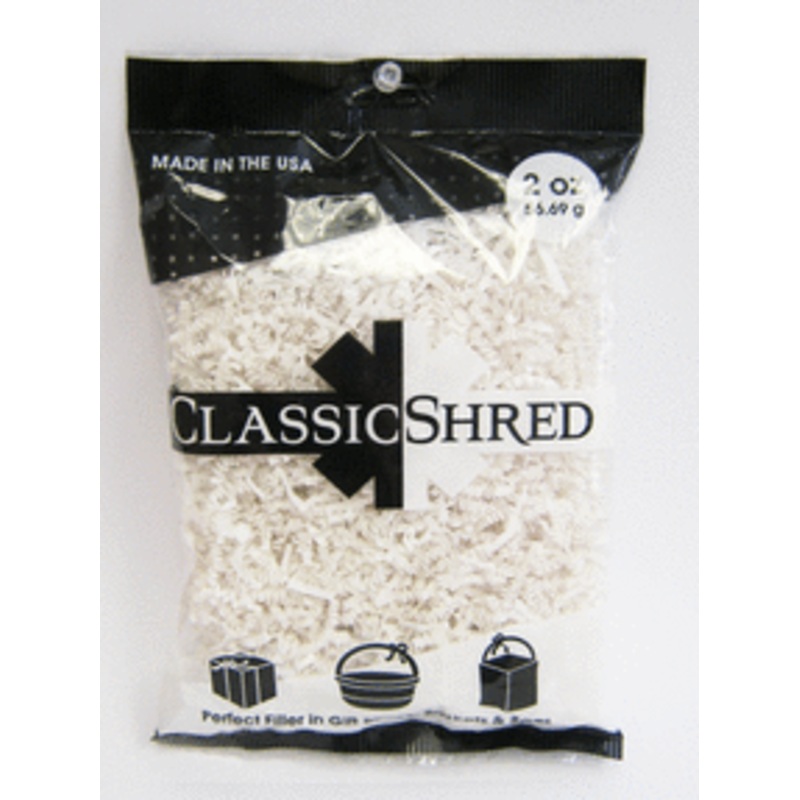 2 oz Paper Shred - White