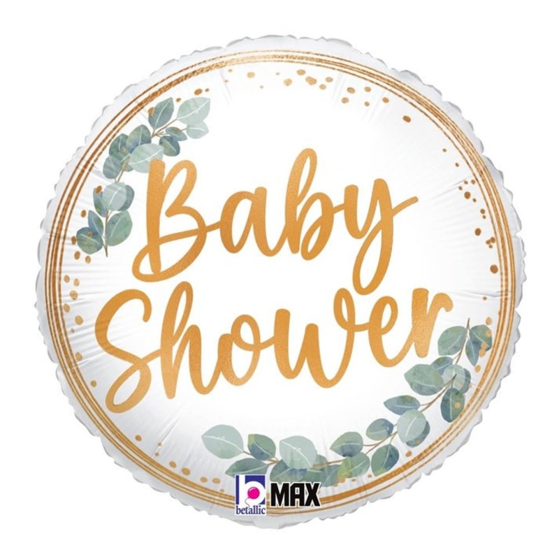 Baby Shower Eucalyptus Mylar Balloon, 18" | 1ct