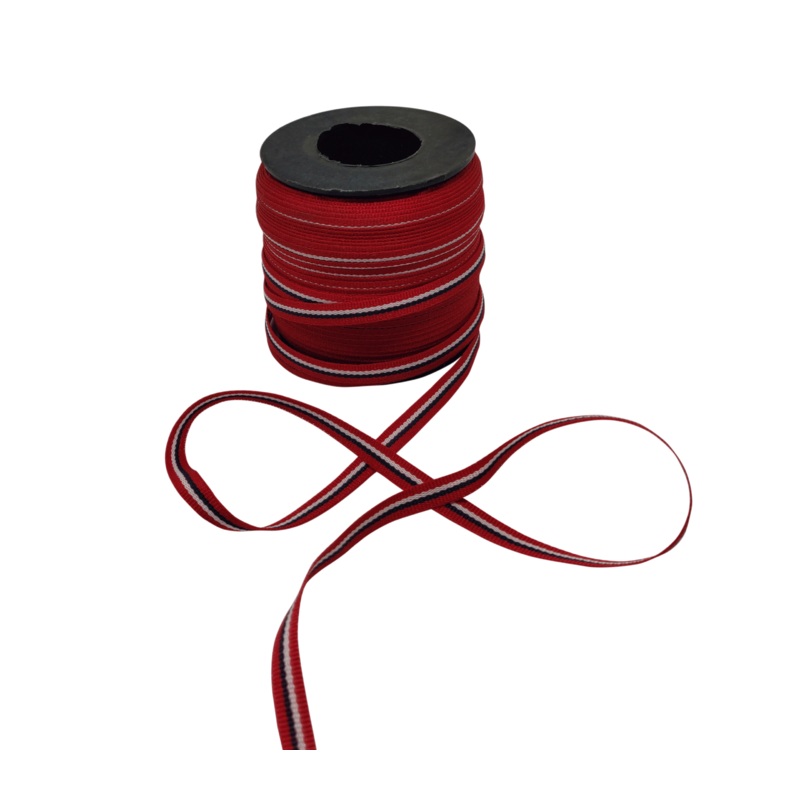 VEGA STRIPES | RED-WHITE-BLACK | 06MM | 50MTR