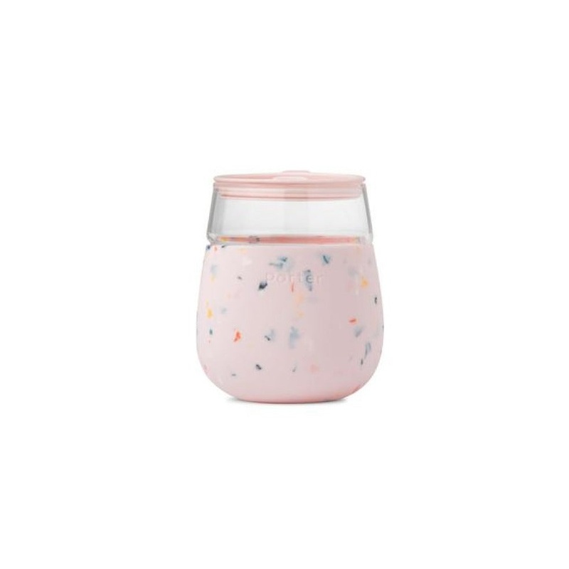Blush Terrazzo Glass Tumbler