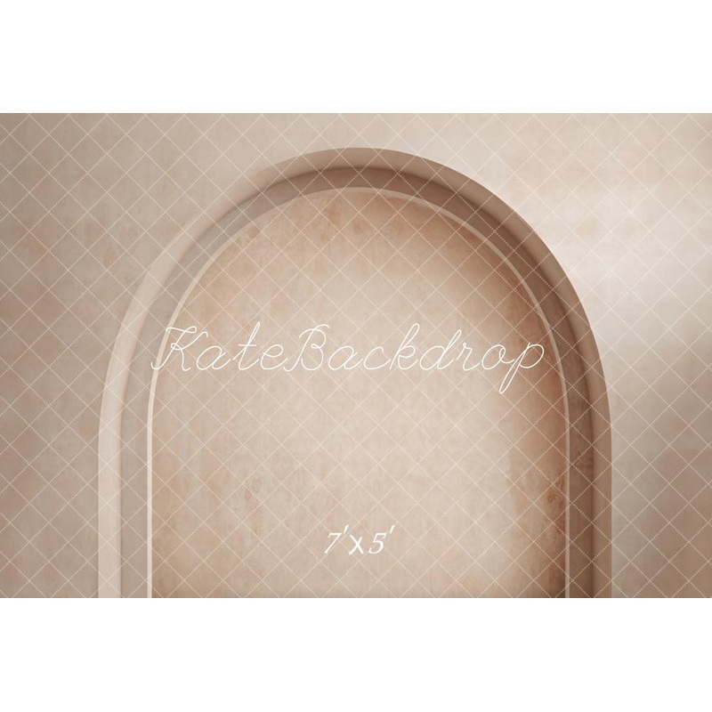 Kate Boho Art Arch Wall Backdrop Designed by Kate Imagenote:with a little reddish brown Microfiber (Printed) 7x5ft - small kids sitting / cake smash