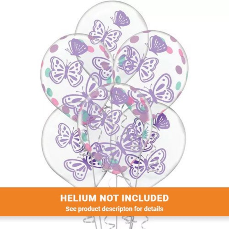 12" Flutter Confetti Balloon Pack | 6 ct