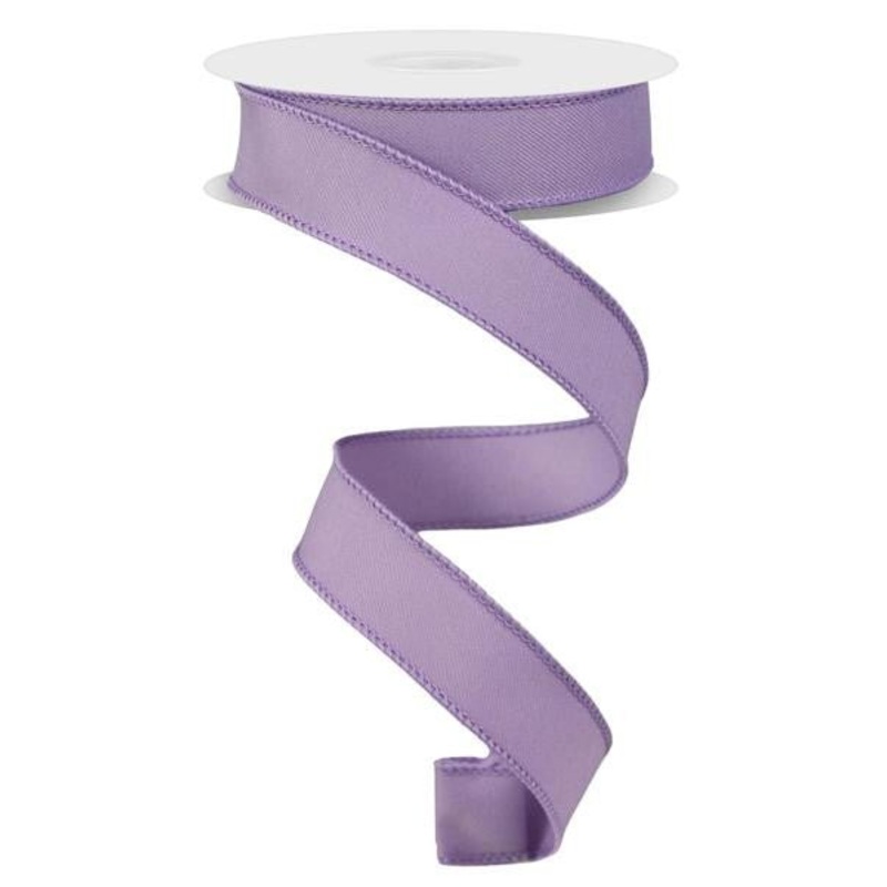 7/8" Diagonal Weave Fabric Ribbon: Lavender