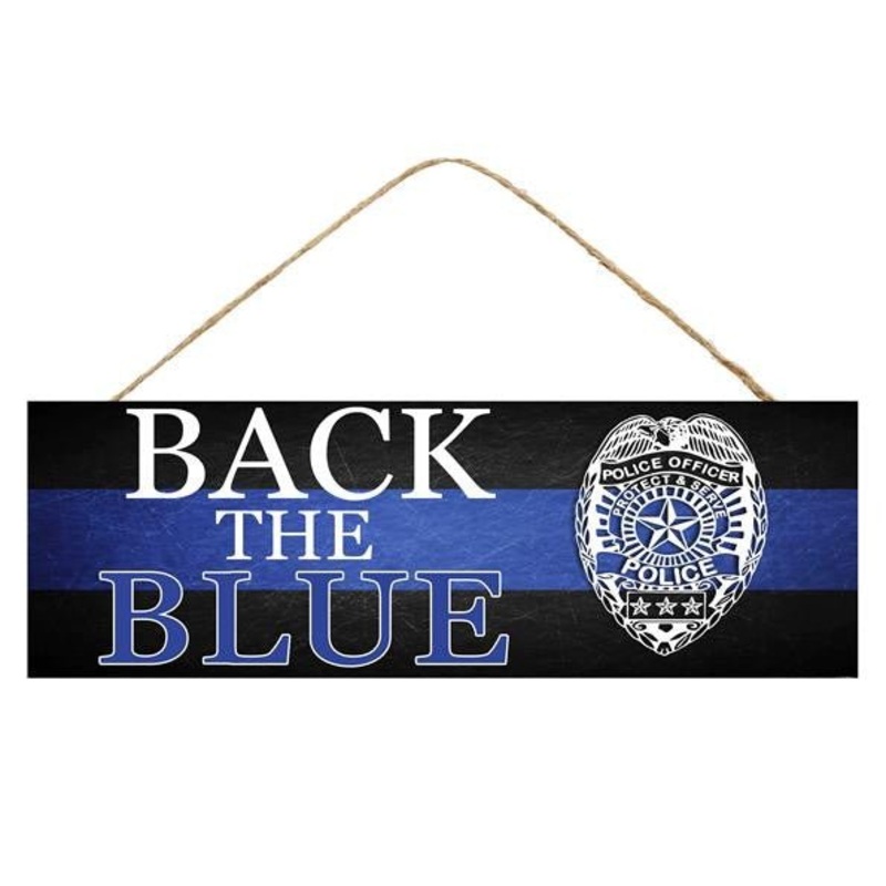 15" Back the Blue Police Sign