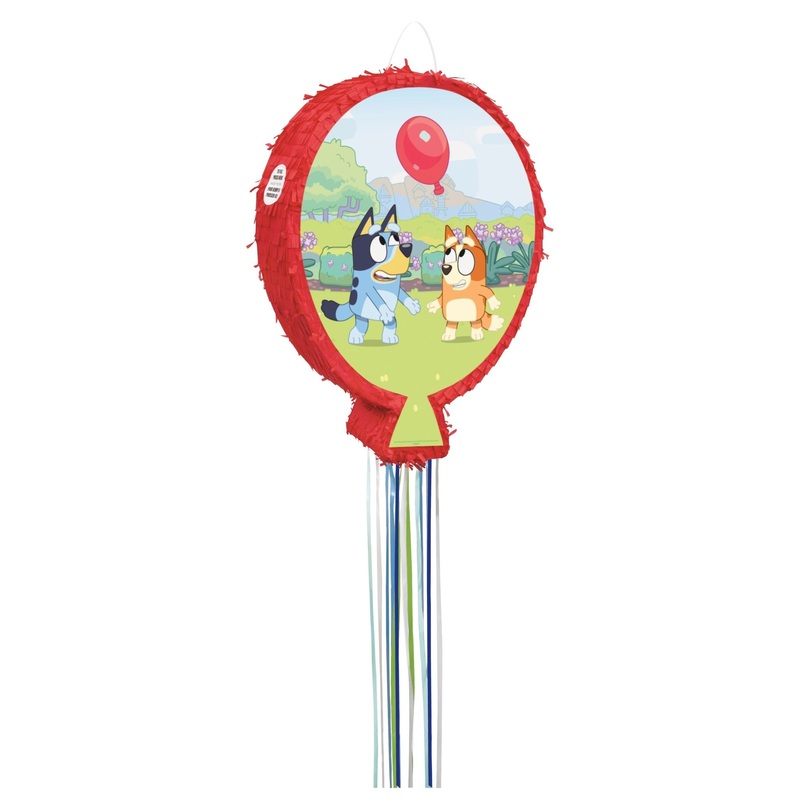 Bluey Balloon Shaped Pull String Piata | 1 ct