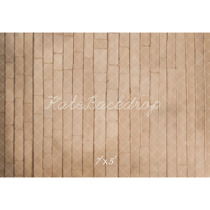 Kate Beige Stone Tiles Floor Backdrop Designed by Kate Image Microfiber (Printed) 7x5ft - small kids sitting / cake smash