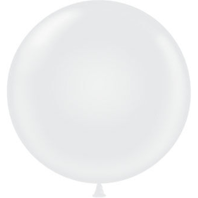White 60 Latex Balloon