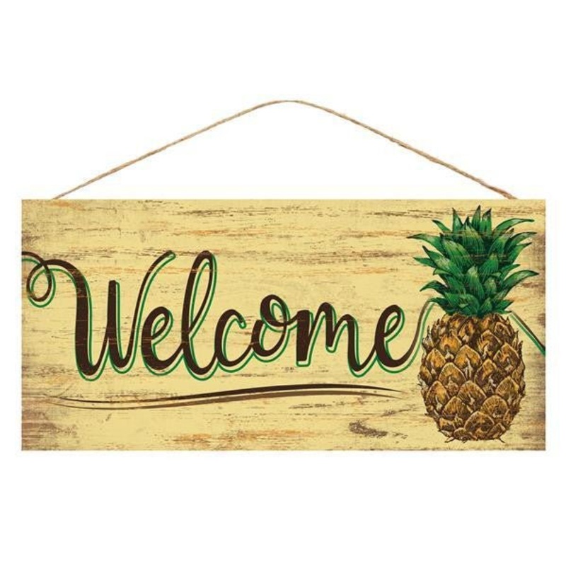 12.5" Welcome Pineapple Sign