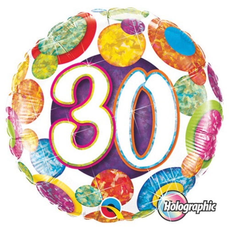 30 Big Dots & Glitz 18 Balloon