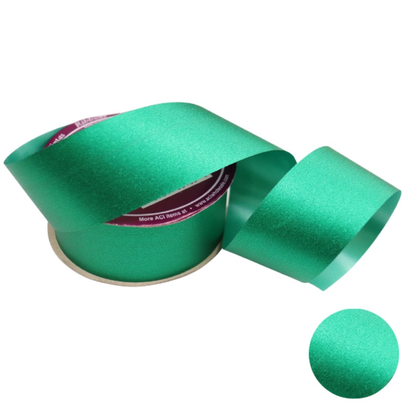 #9 ACI Diamond Glitter Ribbon - 1 5/16" x 25 Yards | 1 Spool - No Shed Glitter Ribbon! Green