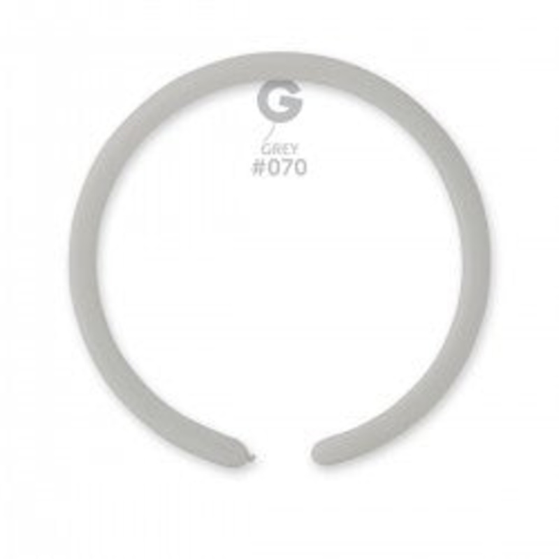 Solid Balloon Grey D2 (160)-070 | 50 balloons per package of 1'' each