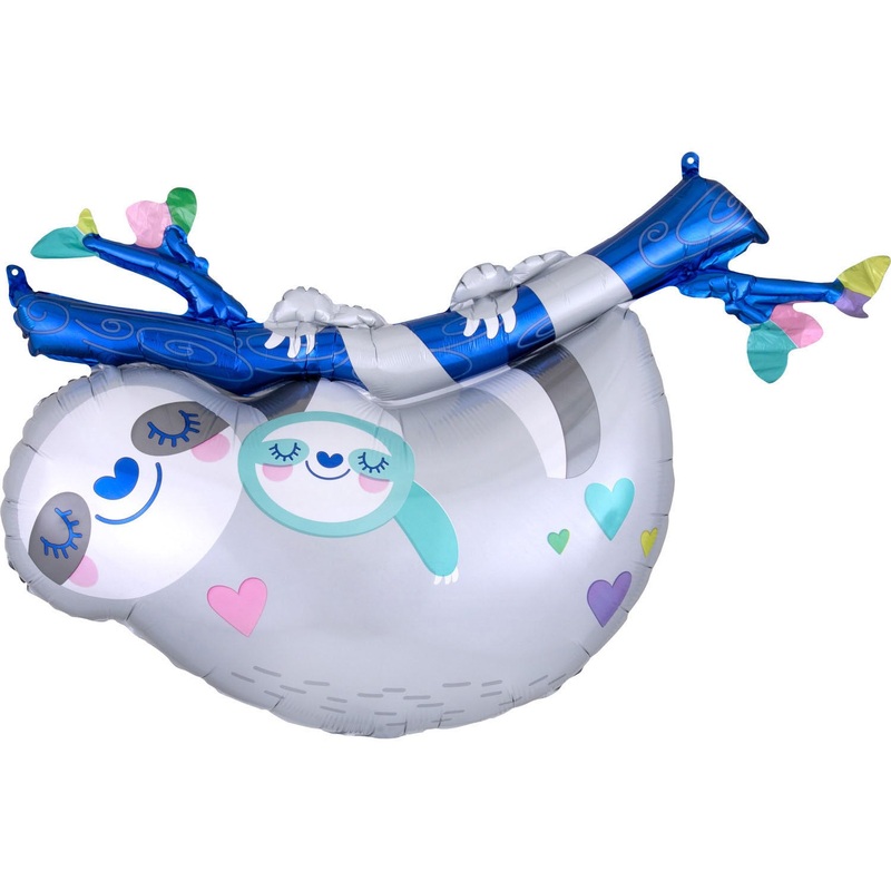 Cute Sloth Supershape Foil Helium Balloon