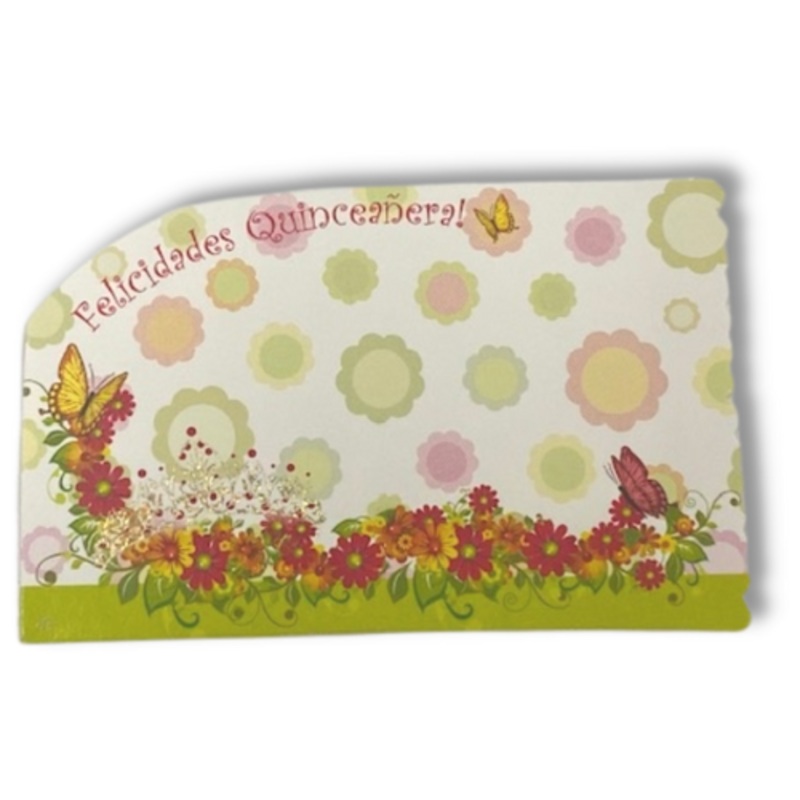 Felicidades Quinceanera Enclosure Cards | 50 Count | Clearance - While Supplies Last