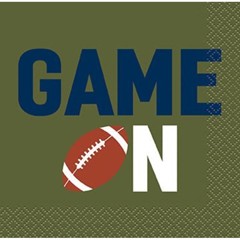Football Tailgate Touchdown Beverage Napkins | 16 ct
