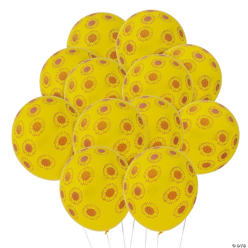 Sunflower Party Latex Balloons 11 Latex Balloons (24 count)